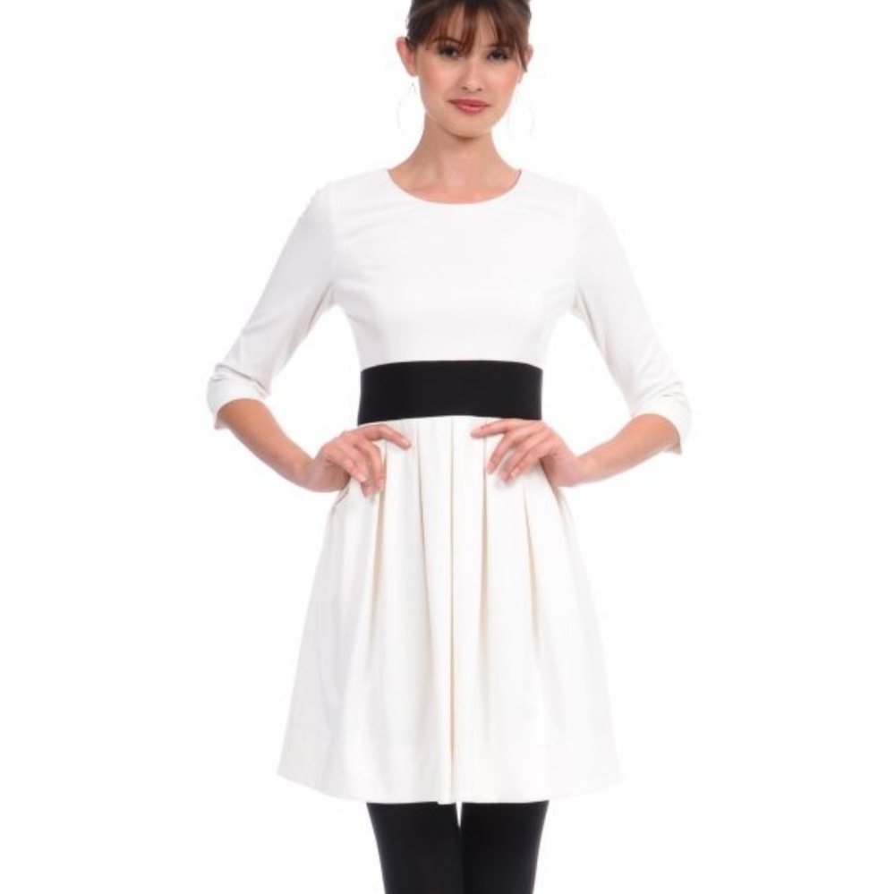White Phoebe Couture 3/4 sleeve dress